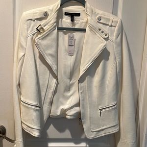 Cream crop jacket